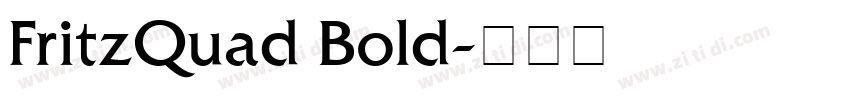 FritzQuad Bold字体转换